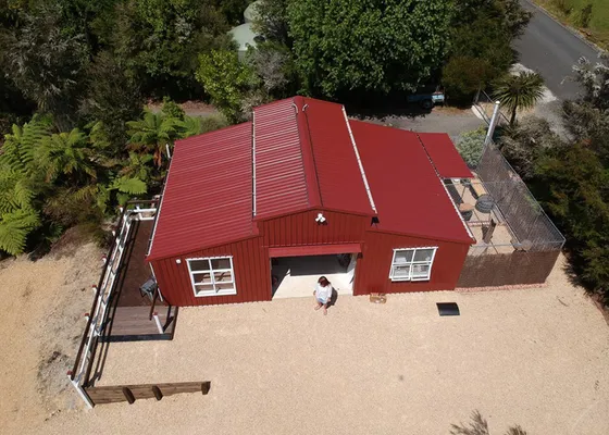 Aerial view of the cattery